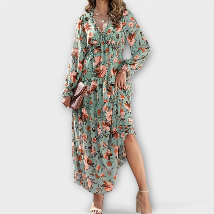 Wilma | Floral V-Neck Maxi Dress