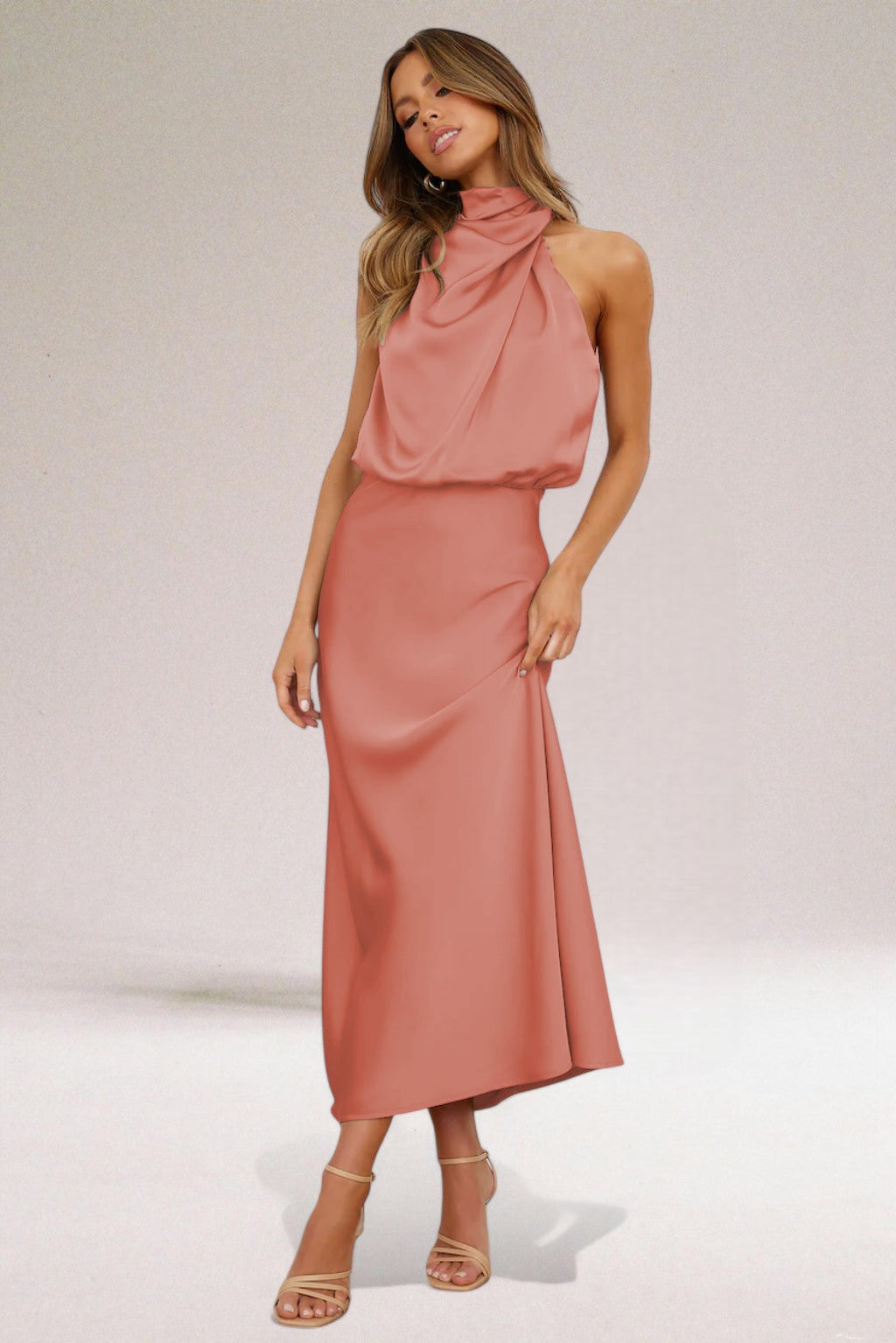 Giselle | Elegant Halter Neck Dress