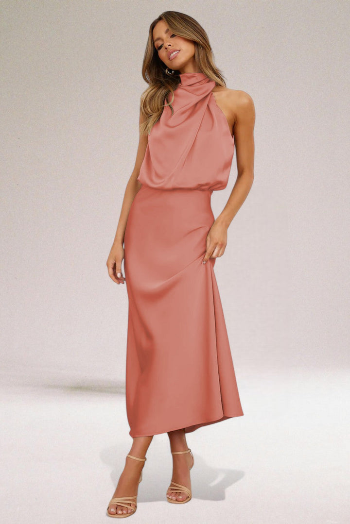 Giselle | Elegant Halter Neck Dress