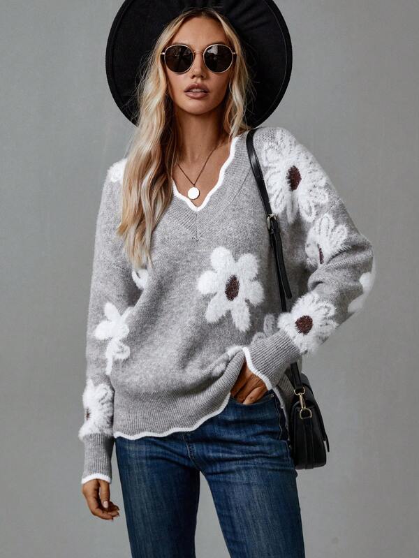 Madeline | Flower Sweater