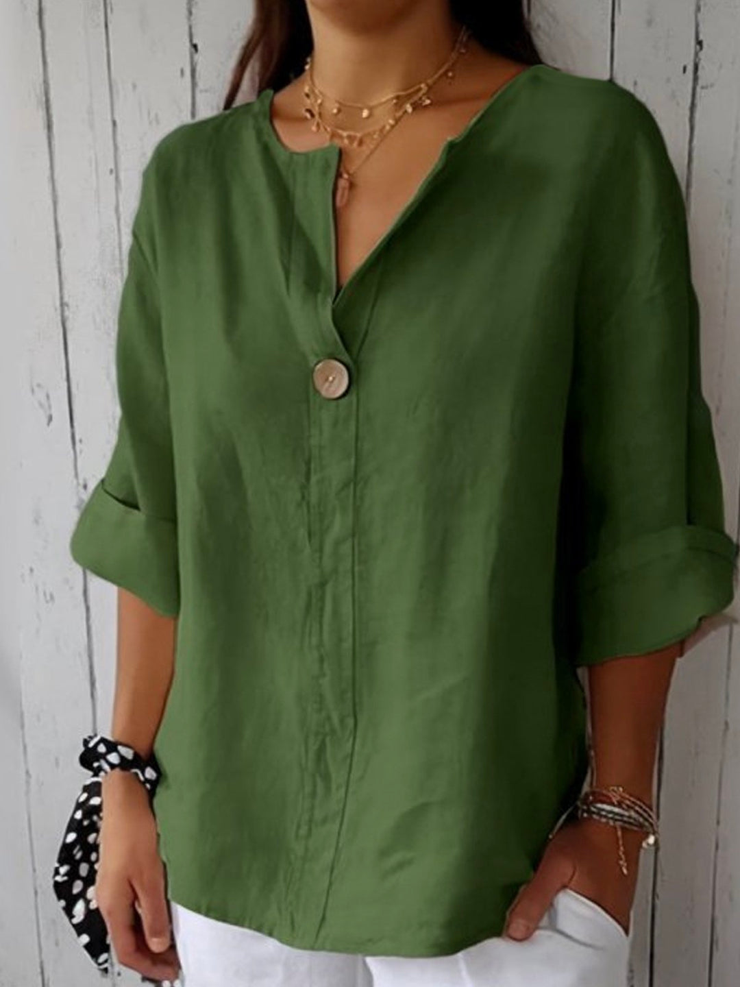 Angela | Casual V-Neck Blouse
