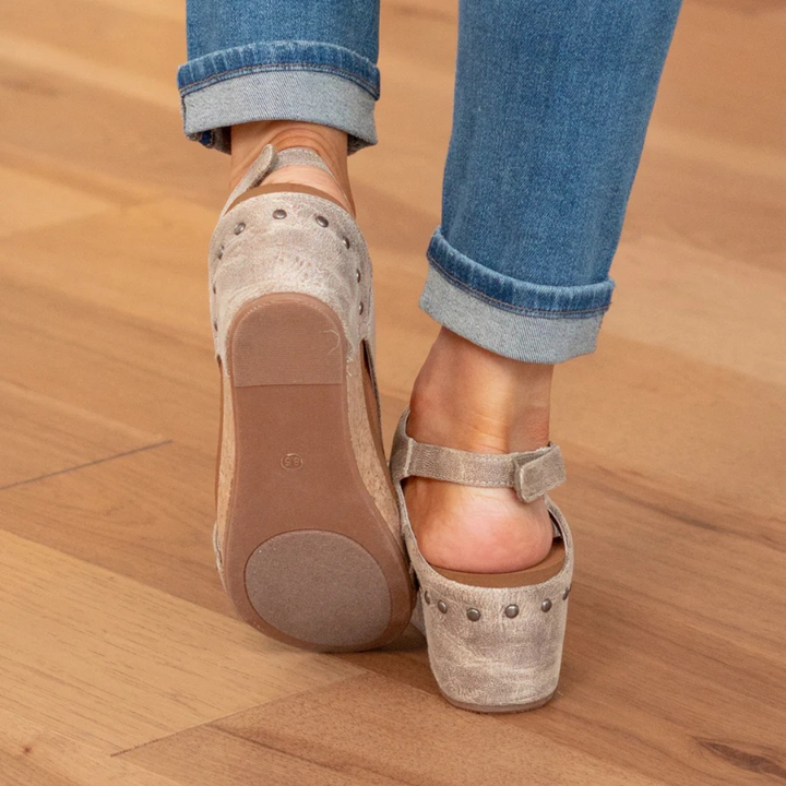 Linda | Suede Wedge Sandals