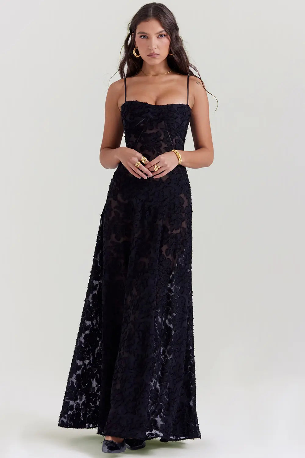 Gretchen | Long Summer Dress with Open Back and Adjustable Straps