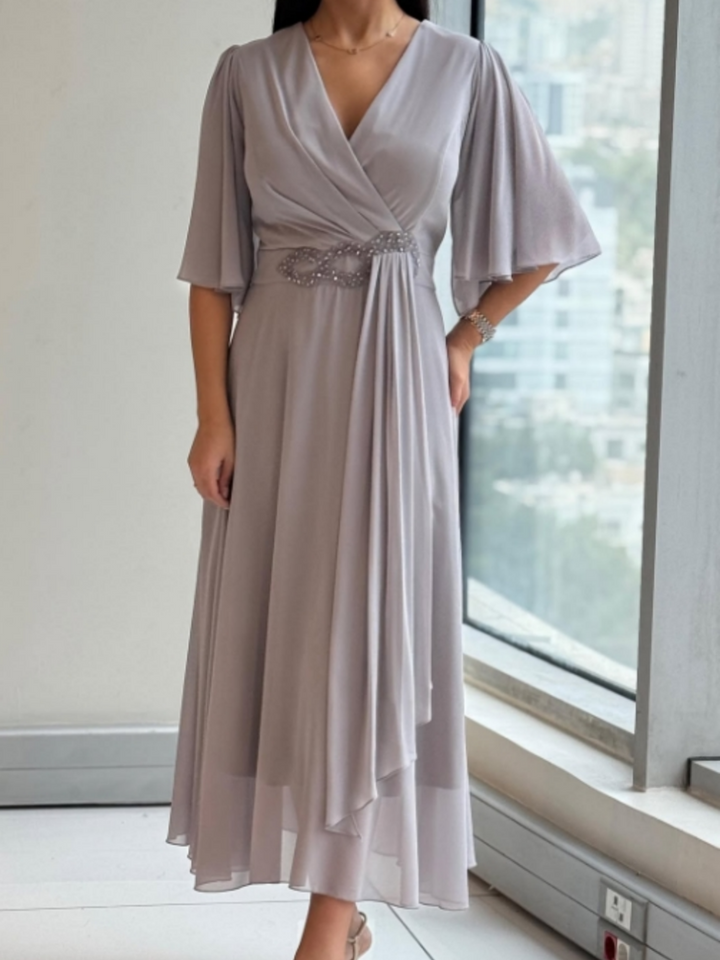 Louise | Elegant V-neck maxi dress