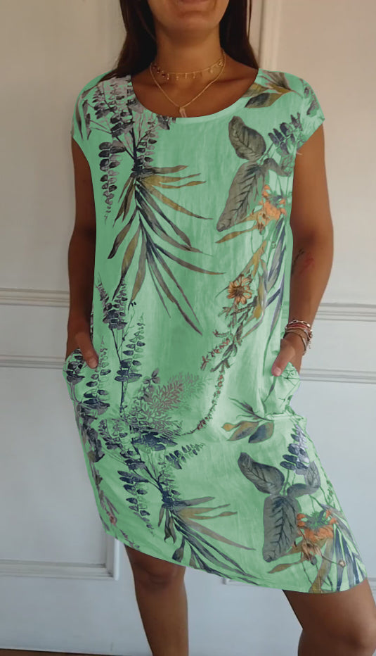 Marilyn | Comfortable Dress with Round Neck