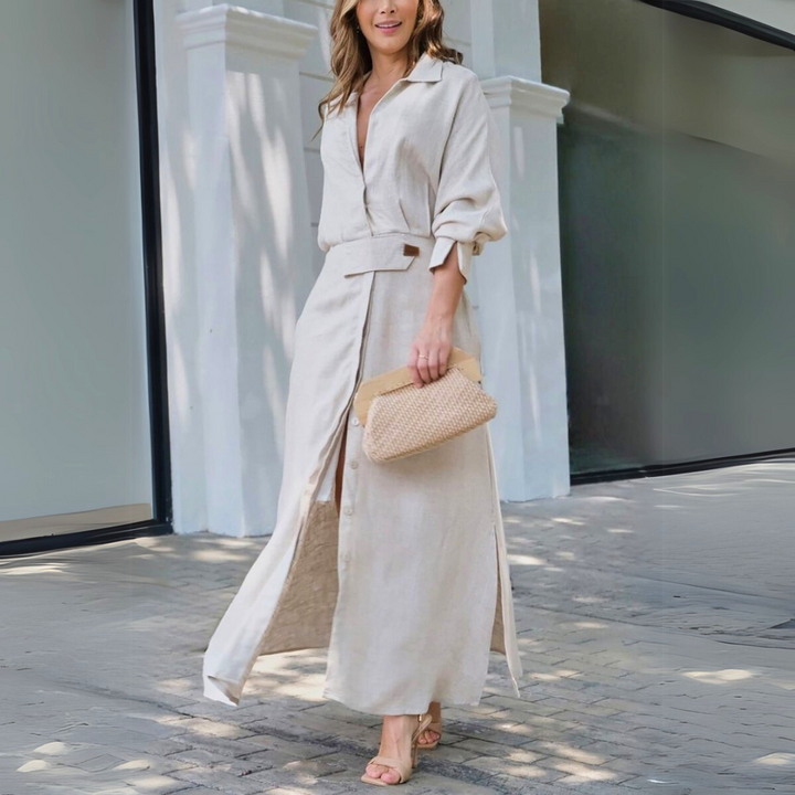 Amara | Elegant Maxi Dress with V-Neck