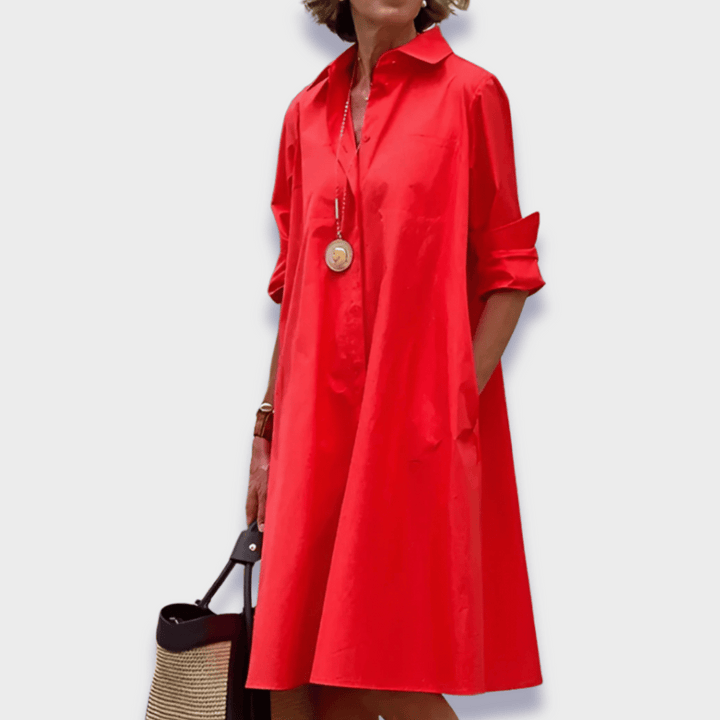 Leah | Elegant Midi Polo Dress