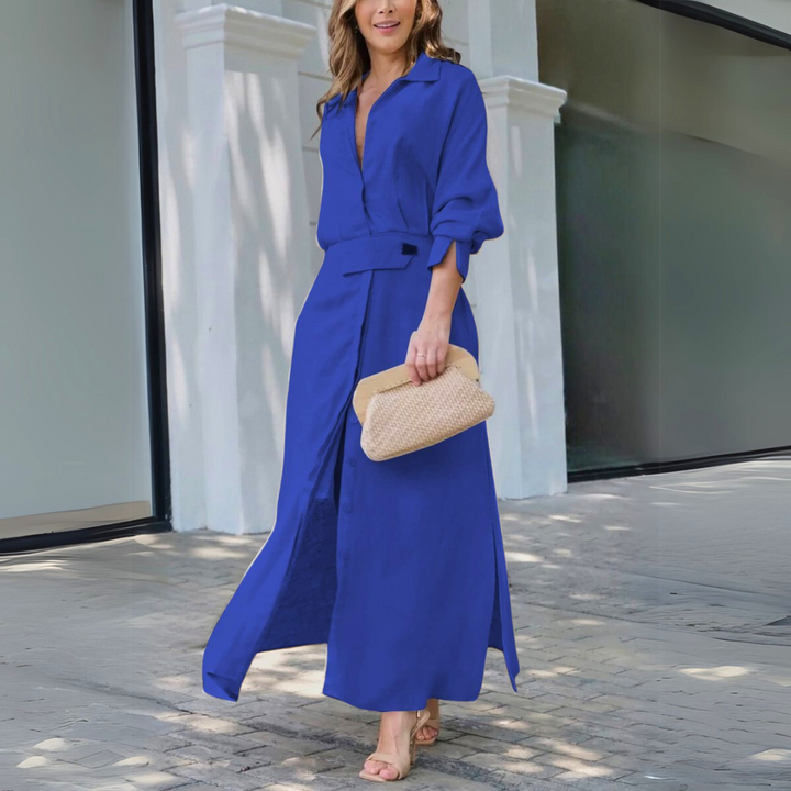 Amara | Elegant Maxi Dress with V-Neck