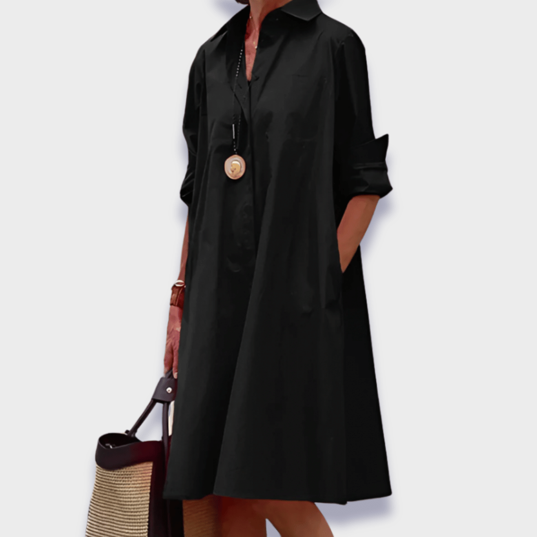 Leah | Elegant Midi Polo Dress