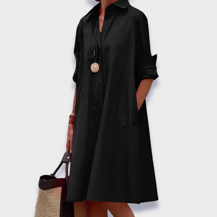 Leah | Elegant Midi Polo Dress