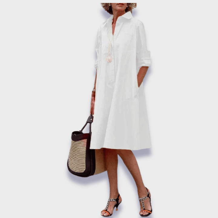 Leah | Elegant Midi Polo Dress