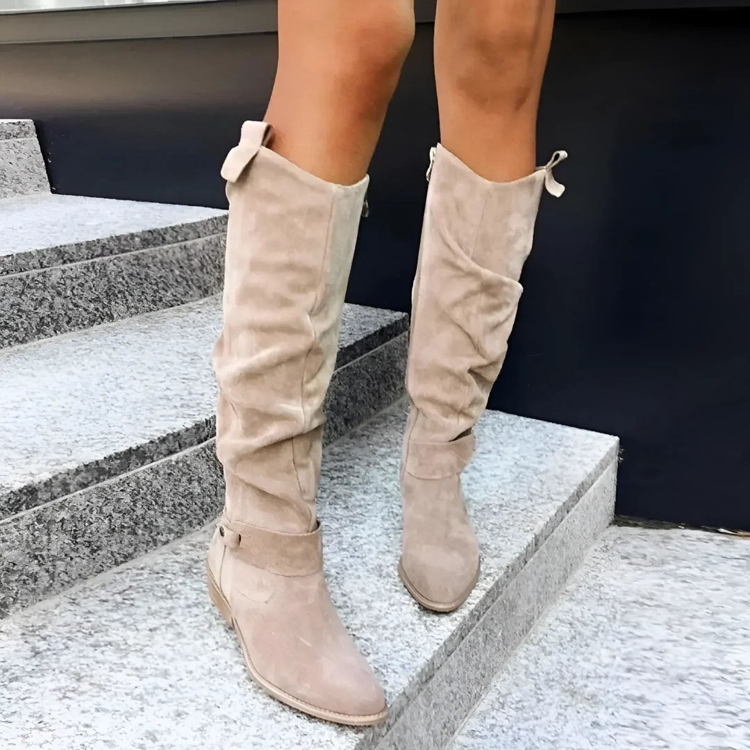 Zes | Stylish Suede Knee Boots