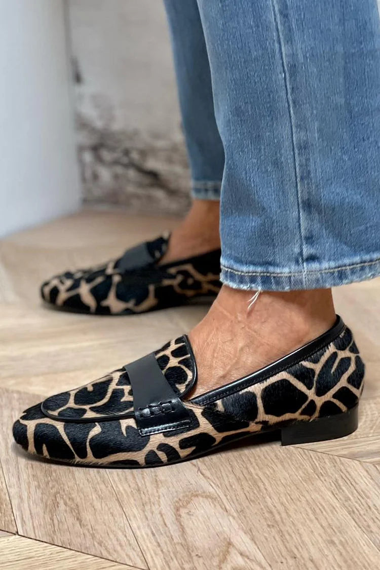 Edith | Animal Print Loafers