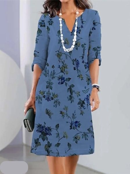 Stephanie | Floral Print Double Tunic Dress