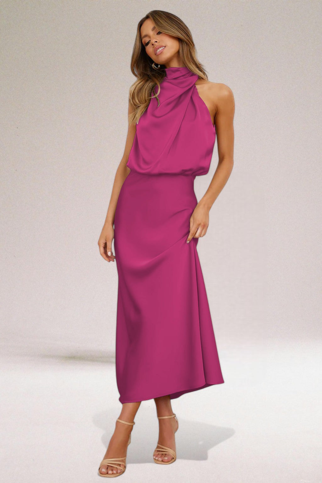 Giselle | Elegant Halter Neck Dress