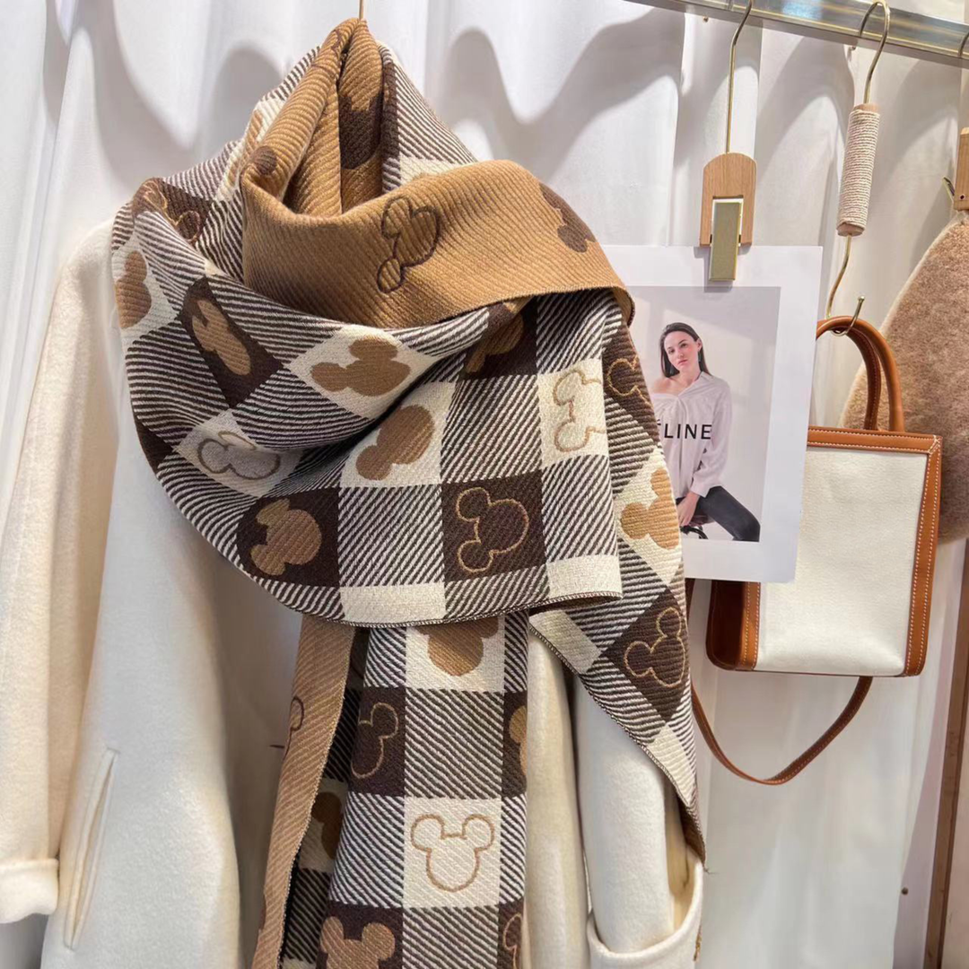 ZOLANI | Comfy Warm Plaid Double Side Tassel Scarf