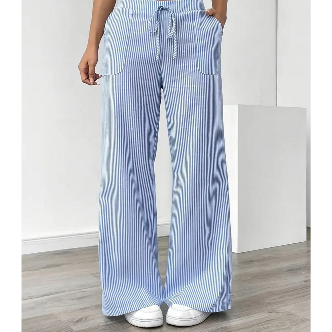 Amber | Striped Pant With Pockets