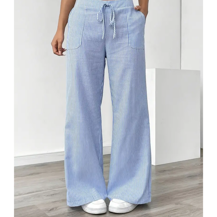 Amber | Striped Pant With Pockets