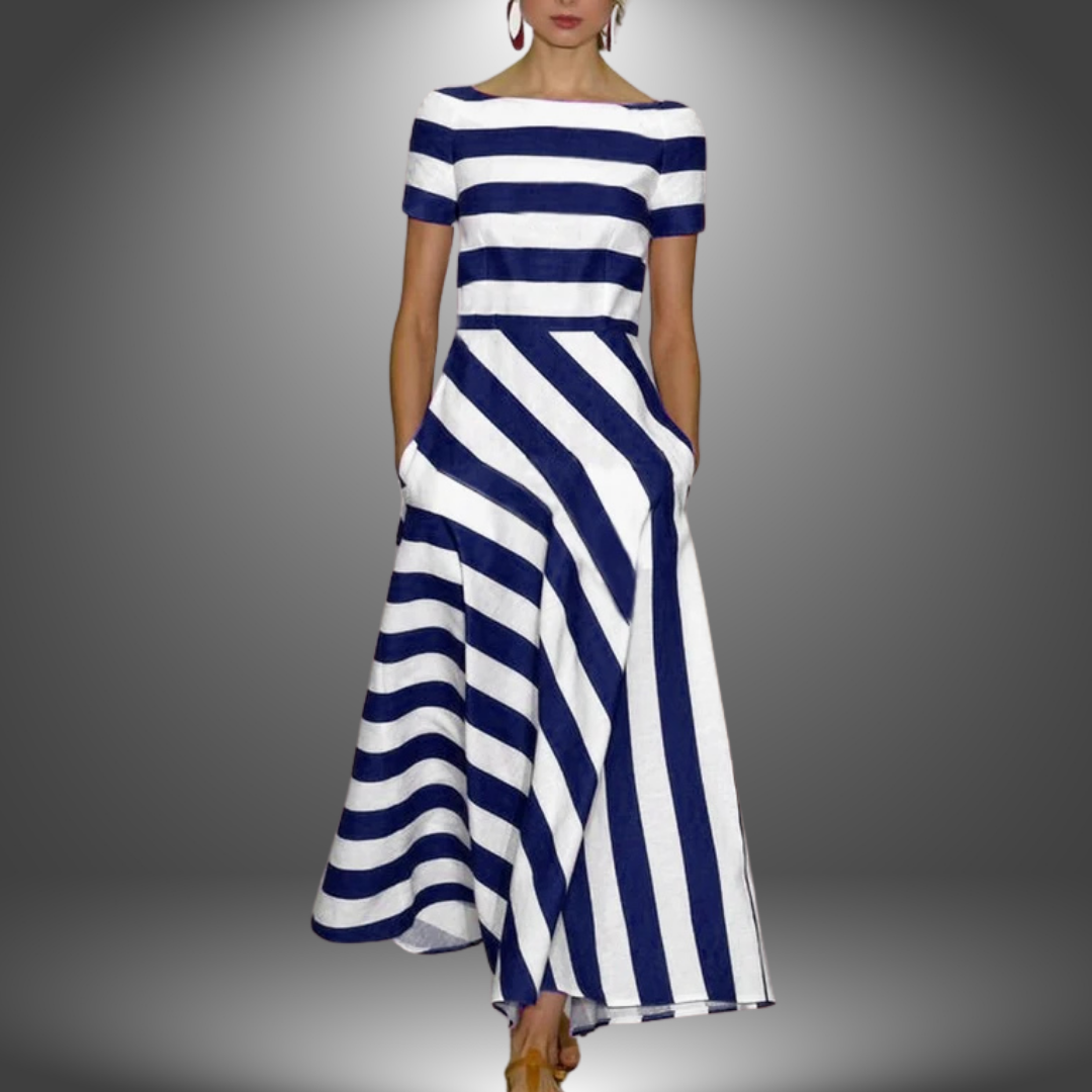 Marcia | Handcrafted Striped Maxi Dress