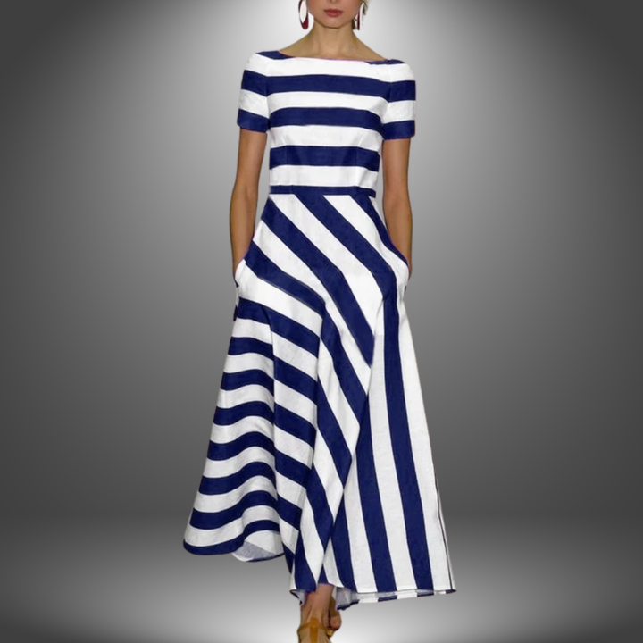 Marcia | Handcrafted Striped Maxi Dress