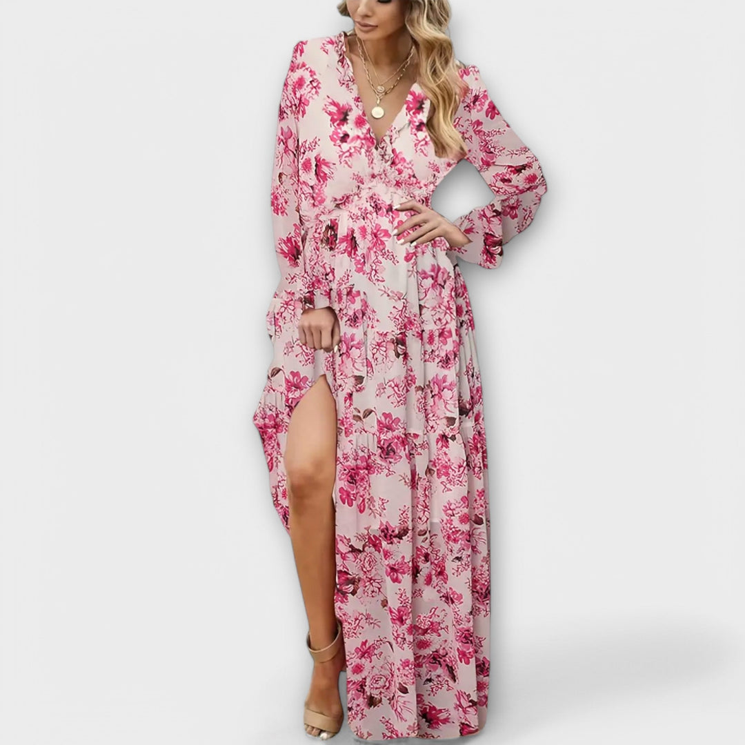 Wilma | Floral V-Neck Maxi Dress