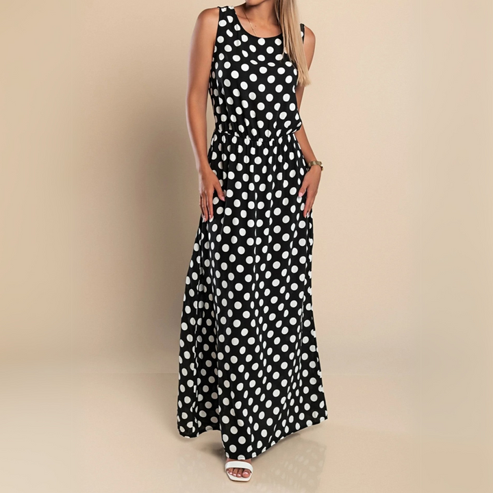 Paula | Polka Dot Maxi Dress