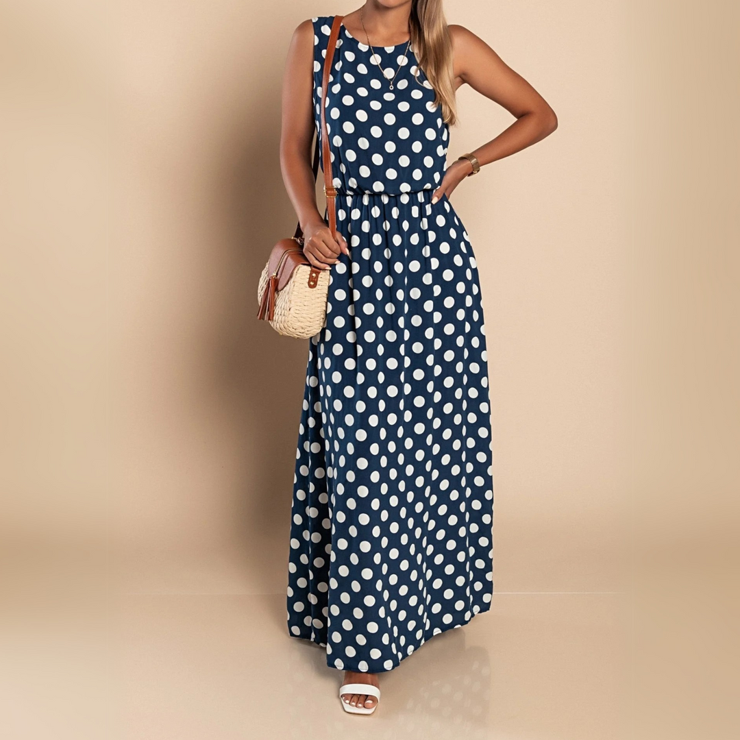 Paula | Polka Dot Maxi Dress