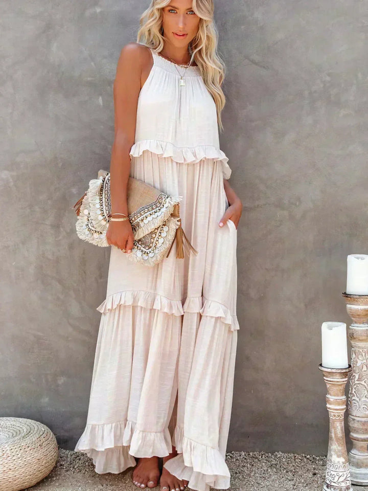 Courtney | Elegant Sleeveless Dress with Ruffles