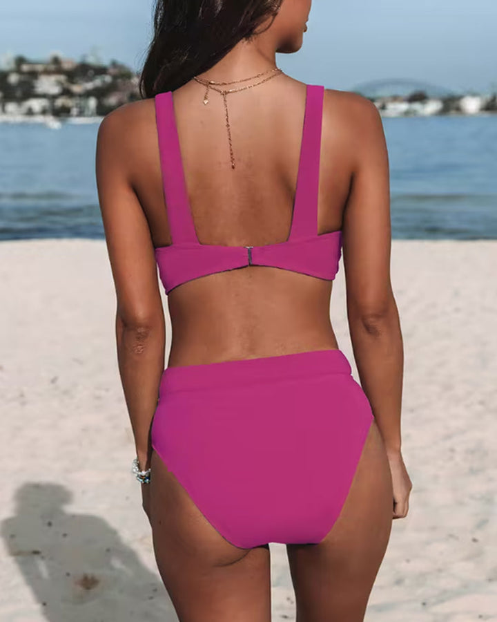 Hilde | Solid High Waist Swimsuit
