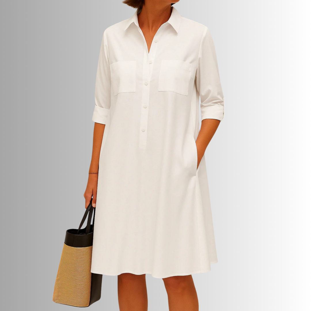 Cathy | Lightweight Button Dress