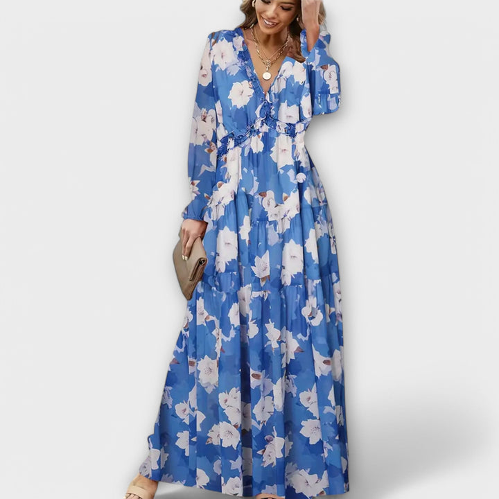 Wilma | Floral V-Neck Maxi Dress