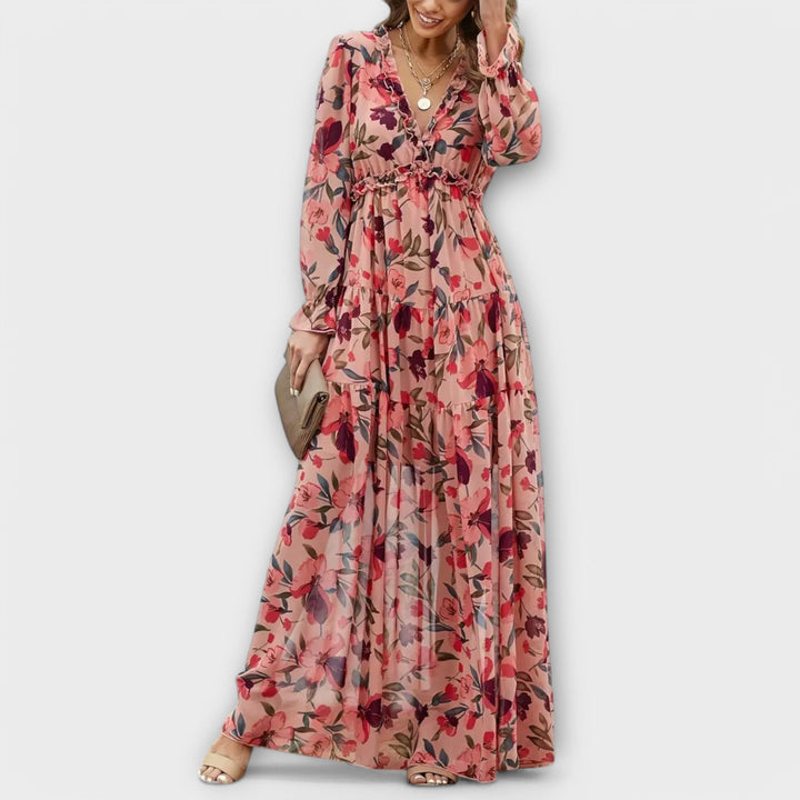 Wilma | Floral V-Neck Maxi Dress