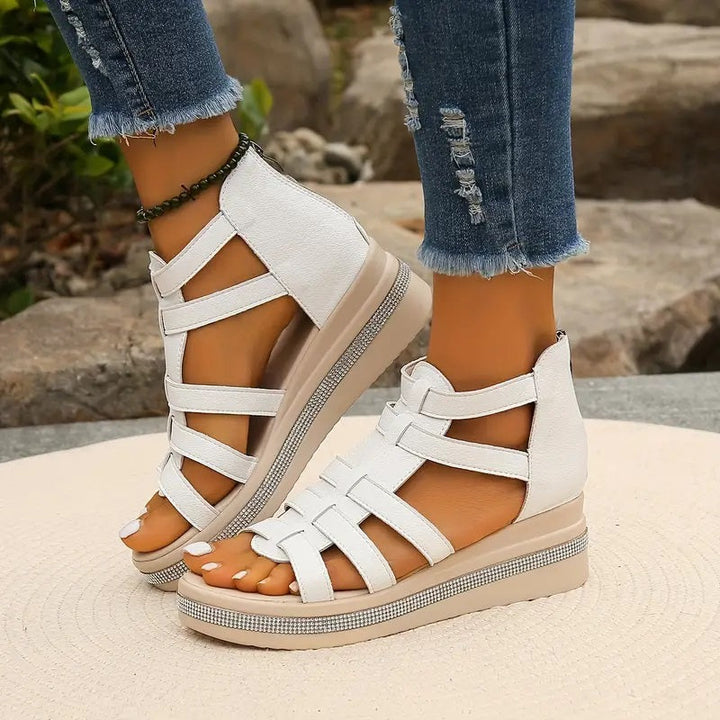 Hannah | Comfort Sandals with Rhinestone Decoration