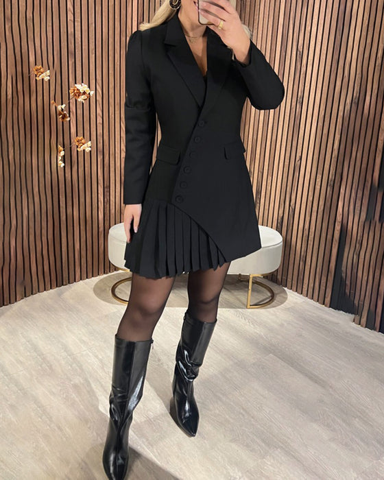 Reese | Long-Sleeved Pleated Dress