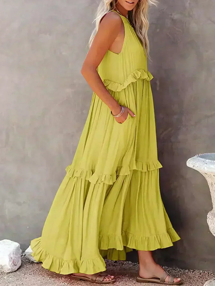 Courtney | Elegant Sleeveless Dress with Ruffles