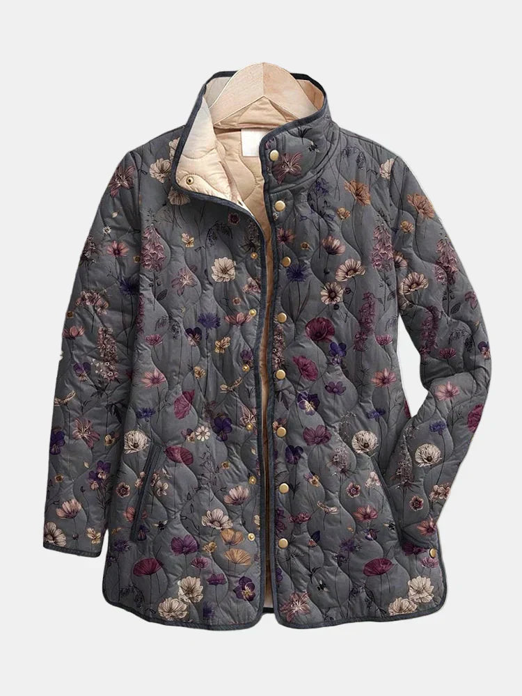 Georgia | Vintage Floral Print Quilted Jacket