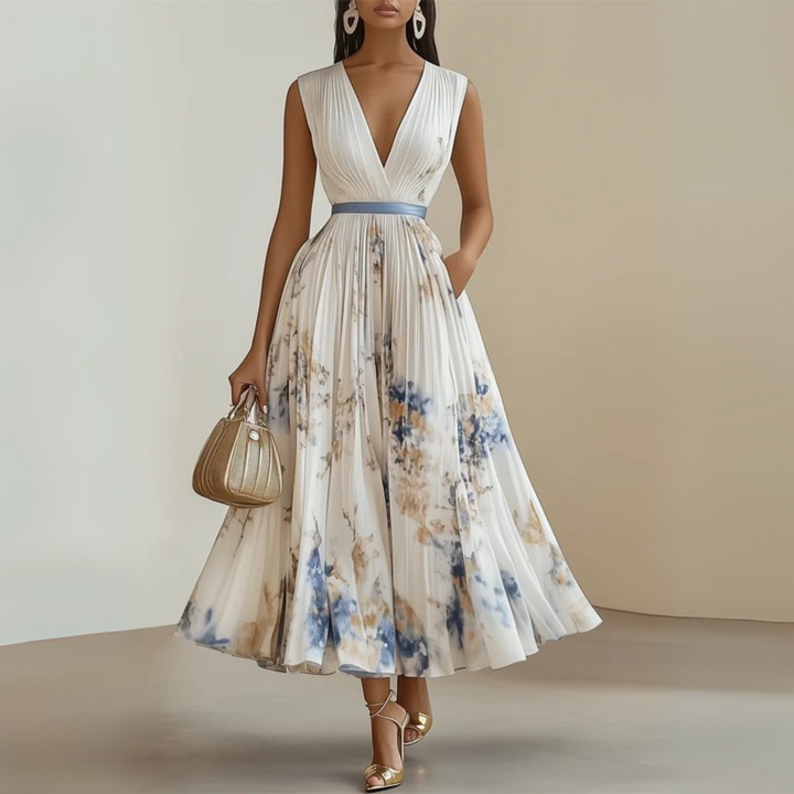 Maureen | Flowy Sleeveless Summer Maxi Dress