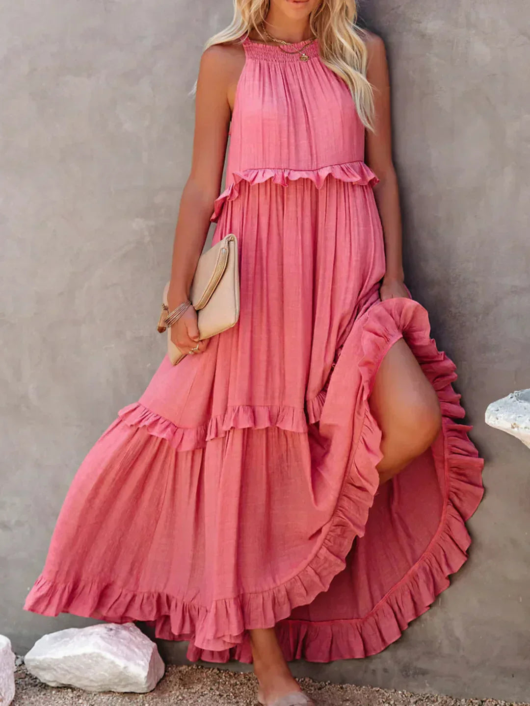 Courtney | Elegant Sleeveless Dress with Ruffles
