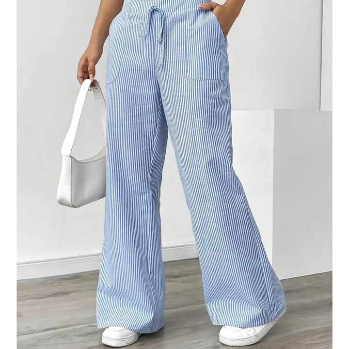 Amber | Striped Pant With Pockets