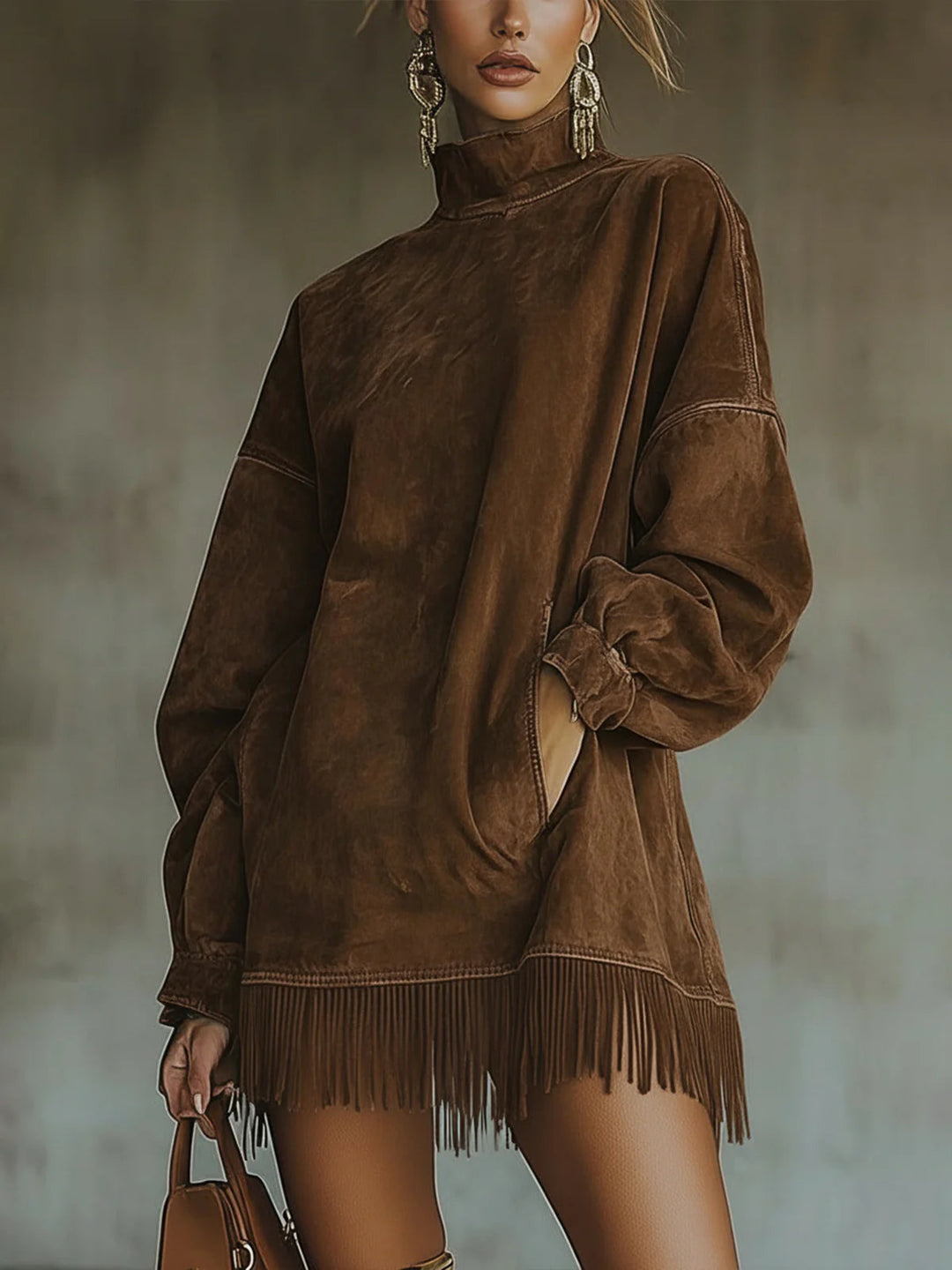 Alexandra | Cozy Fringe Dress
