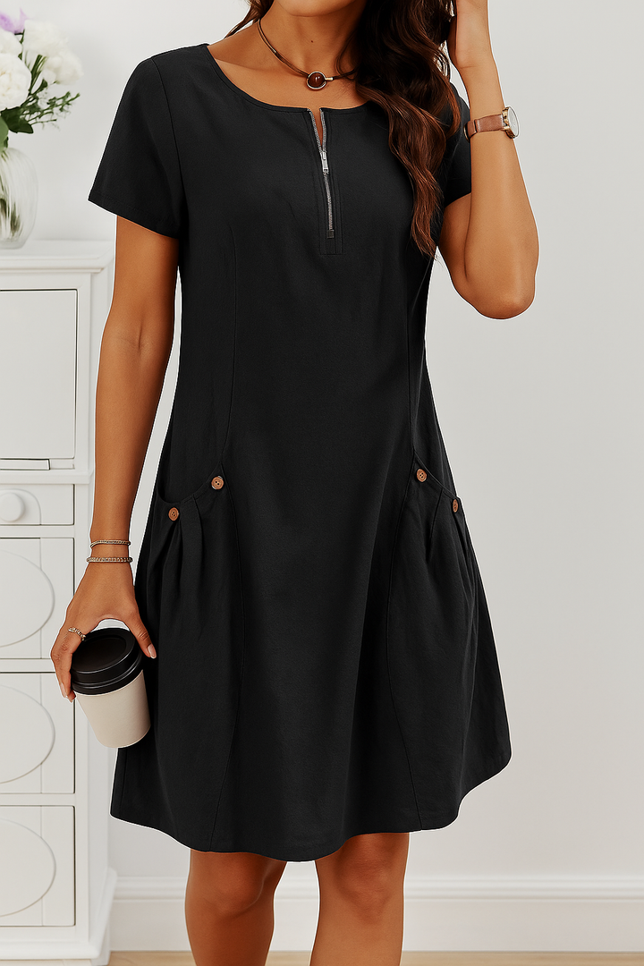 Clarissa | Summer Dress with Button Details
