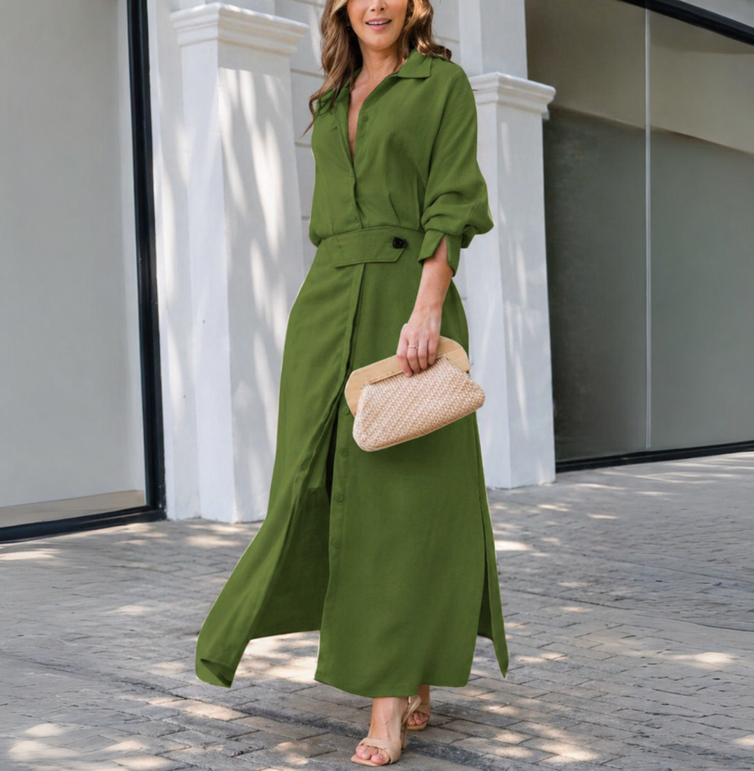 Amara | Elegant Maxi Dress with V-Neck