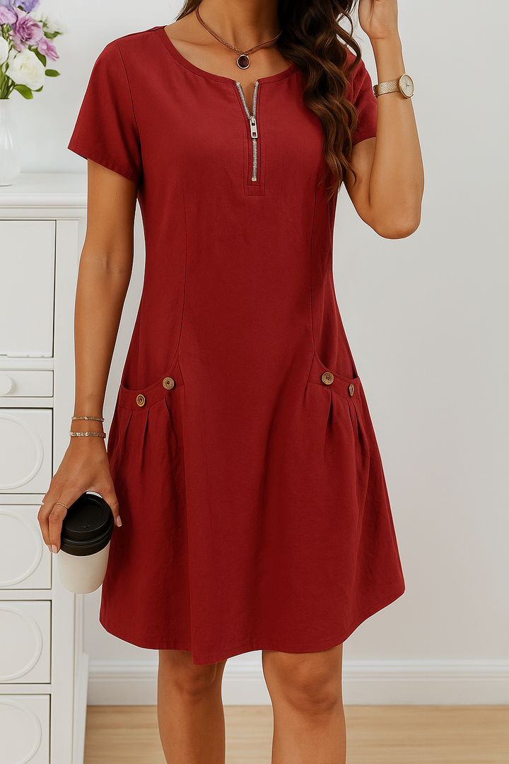 Clarissa | Summer Dress with Button Details
