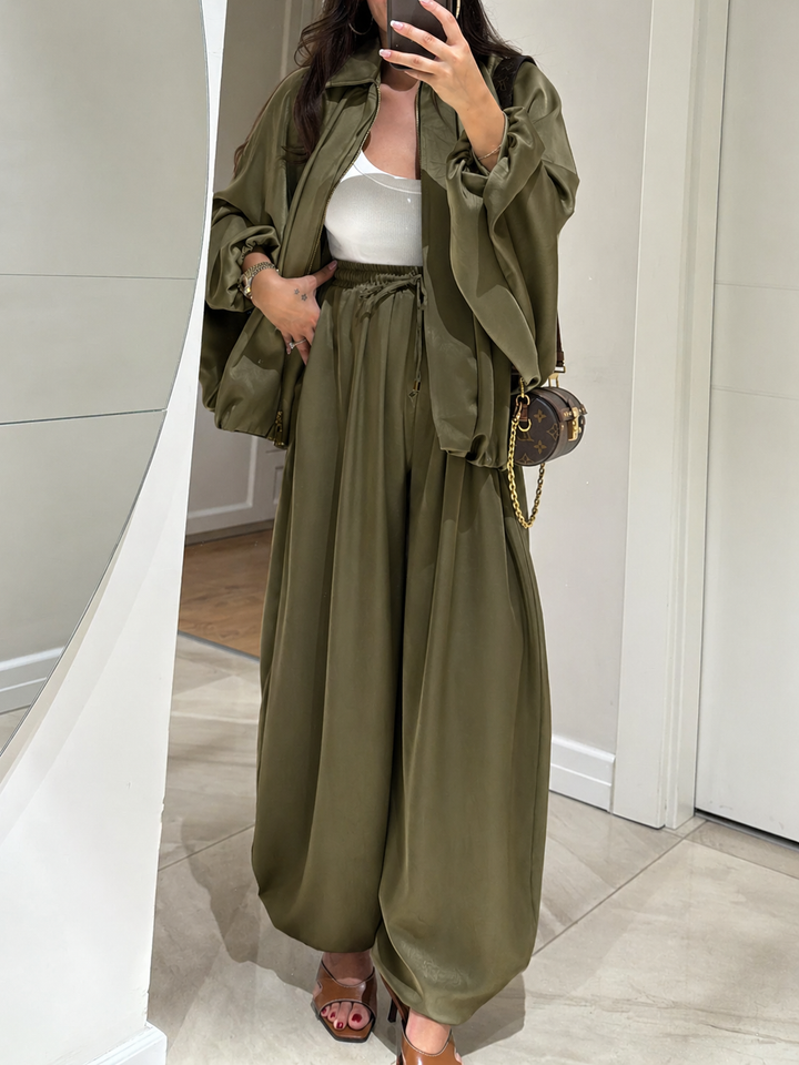 Maribel | Jacket + Drawstring Pants Casual Two-piece Suit