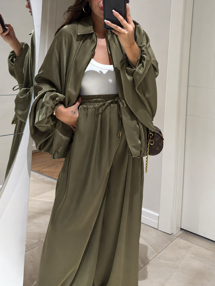 Maribel | Jacket + Drawstring Pants Casual Two-piece Suit