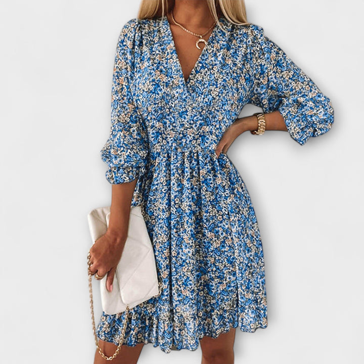 Linda | Floral Puff Sleeve Dress for Women