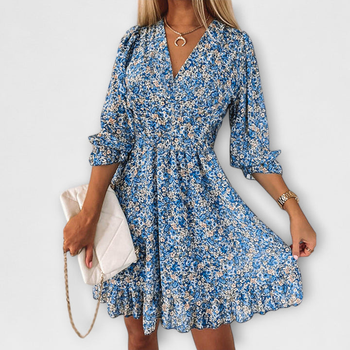 Linda | Floral Puff Sleeve Dress for Women