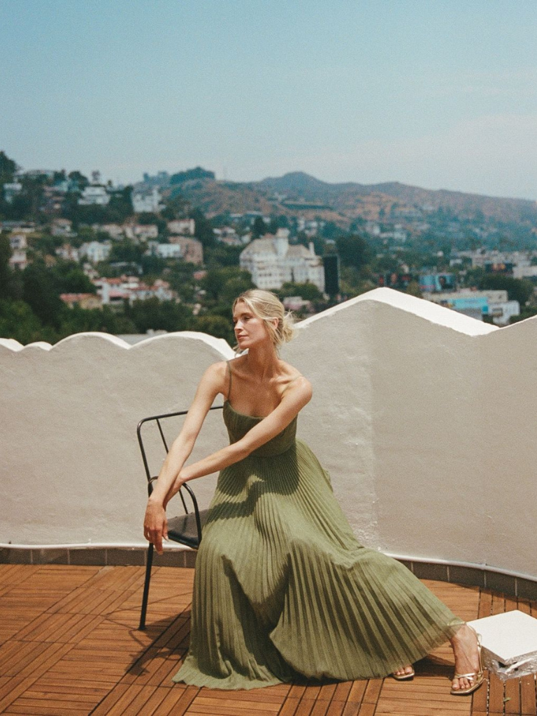 Sonya | Sculpted Pleated Maxi Dress