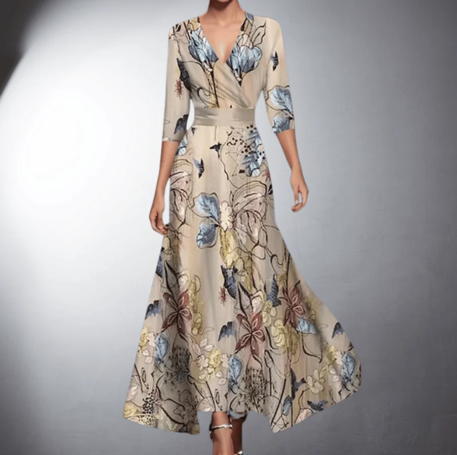 Martha | Elegant Maxi Dress with Floral Pattern