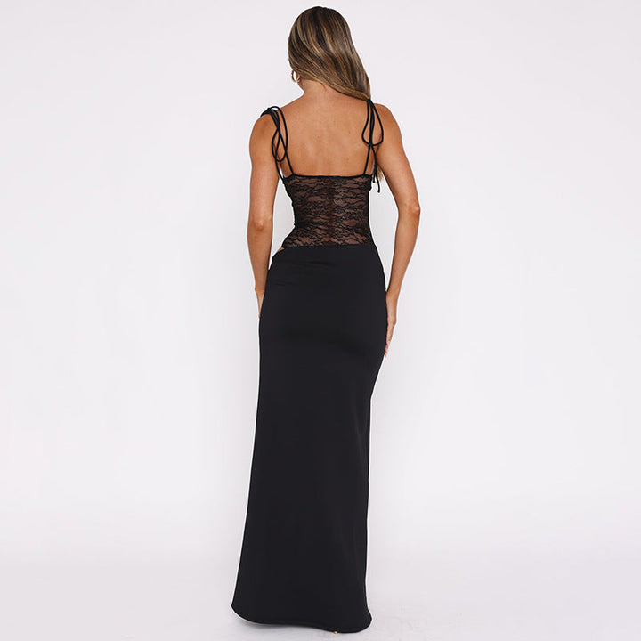 Felicia | Long Dress with Lace Detail